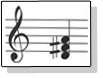 Notated D Major Triad Flashcard (major_triad_notated_D)