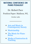 Robert Pace - Position Paper